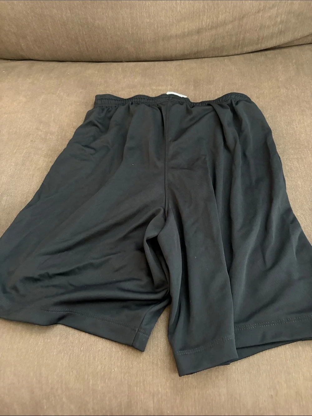 Nike Men’s Black Athletic Shorts with White Swoosh